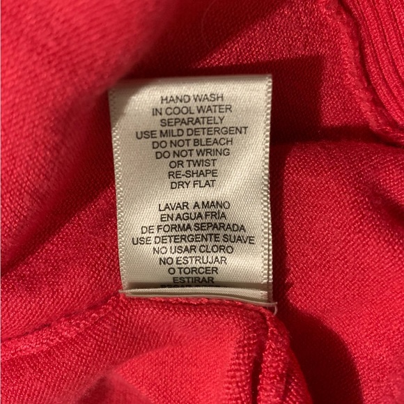  Leo And Nicole Red Women’s PXS Open Knit Sweater Tight Hem Flowy 1071 - Picture 9 of 11